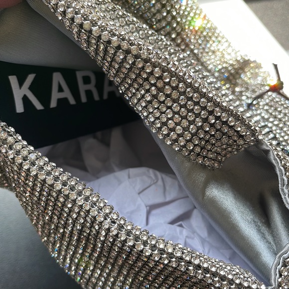 Kara Mesh armpit mini silver crystal bag - Picture 6 of 7